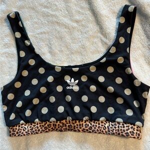 Adidas cotton dual pattern sports bra